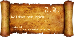 Waldhauser Márk névjegykártya