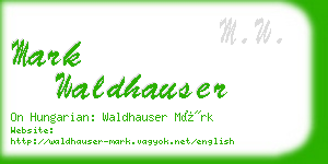 mark waldhauser business card